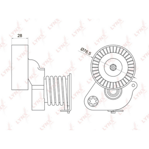 Натяжитель с роликом / приводной MERCEDES-BENZ C180K-230K(W203/W204) 02> / E200K(W211) 02> / CLK200K
