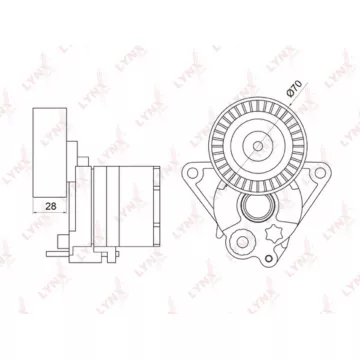 Натяжитель с роликом / приводной MERCEDES-BENZ C200D-30D(W202/W203) 97> / E200D-270D(W210 / W211) 98