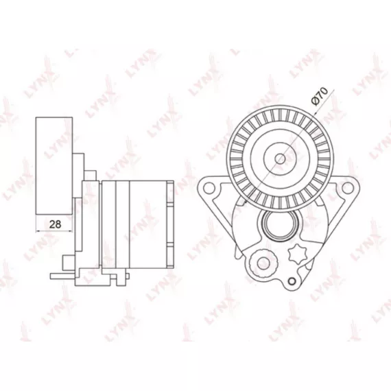 Натяжитель с роликом / приводной MERCEDES-BENZ C200D-30D(W202/W203) 97> / E200D-270D(W210 / W211) 98