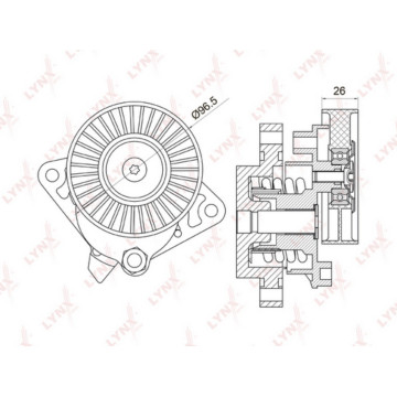 Натяжитель с роликом / приводной MERCEDES-BENZ C240-55(W202/W203) 97-07 / CLK320-55(C208 / C209) 97-