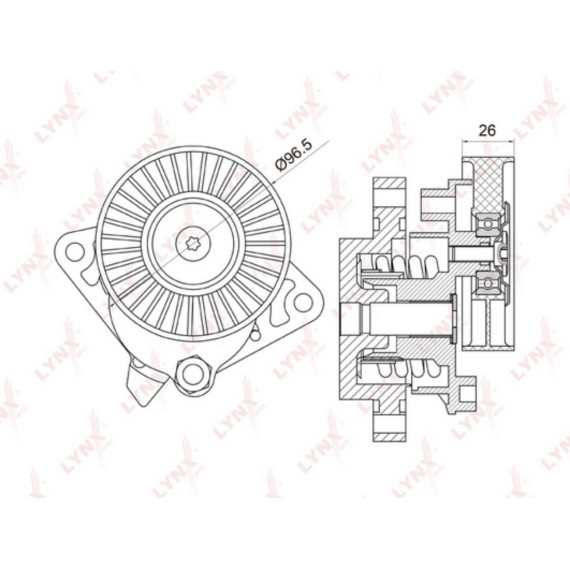 Натяжитель с роликом / приводной MERCEDES-BENZ C240-55(W202/W203) 97-07 / CLK320-55(C208 / C209) 97-