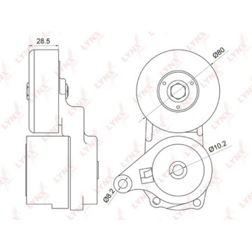 Натяжитель с роликом / приводной MITSUBISHI Outlander/Airtrek I 2.0-2.4 03-06 / Galant 2.4 00> / Gra