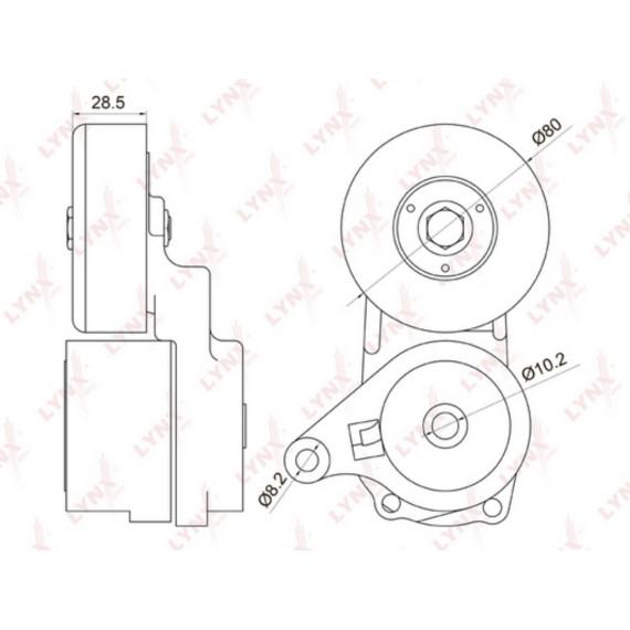 Натяжитель с роликом / приводной MITSUBISHI Outlander/Airtrek I 2.0-2.4 03-06 / Galant 2.4 00> / Gra