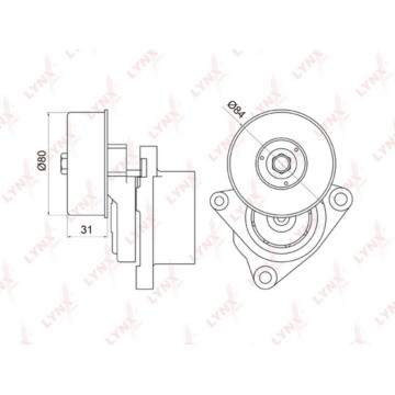 Натяжитель с роликом / приводной NISSAN Primera(P12) 2.0 02> / Teana(J31) 2.0 03-06 / X-Trail(T31) 2