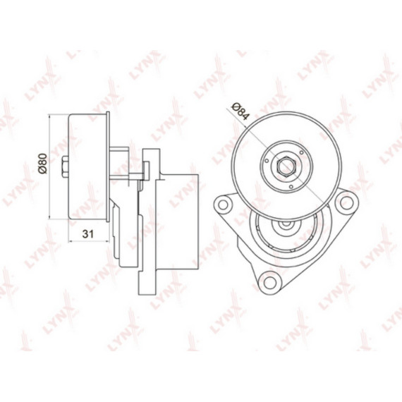Натяжитель с роликом / приводной NISSAN Primera(P12) 2.0 02> / Teana(J31) 2.0 03-06 / X-Trail(T31) 2