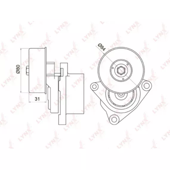 Натяжитель с роликом / приводной NISSAN Primera(P12) 2.0 02> / Teana(J31) 2.0 03-06 / X-Trail(T31) 2