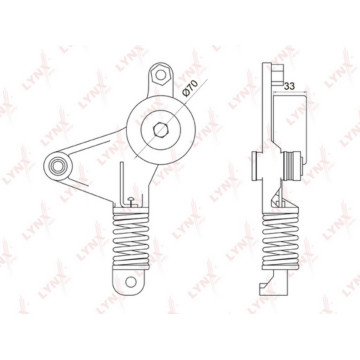 Натяжитель с роликом / приводной TOYOTA Camry(V40) 2.4 06> / RAV 4 III 2.4 05> / Alphard 2.4 03-08