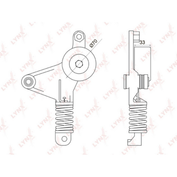 Натяжитель с роликом / приводной TOYOTA Camry(V40) 2.4 06> / RAV 4 III 2.4 05> / Alphard 2.4 03-08