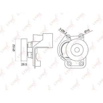 Натяжитель с роликом / приводной TOYOTA Land Cruiser(100 / 200) 4.7 98> LEXUS GS400-430 97-11 / GX4