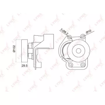 Натяжитель с роликом / приводной TOYOTA Land Cruiser(100 / 200) 4.7 98> LEXUS GS400-430 97-11 / GX4