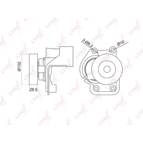 Натяжитель с роликом / приводной TOYOTA Land Cruiser(100 / 200) 4.7 98> LEXUS GS400-430 97-11 / GX4