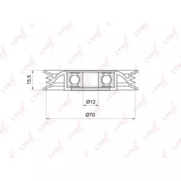 Ролик натяжной / приводной NISSAN Micra(K12) 1.0-1.4 03-10 / Note(E11) 1.4 06>