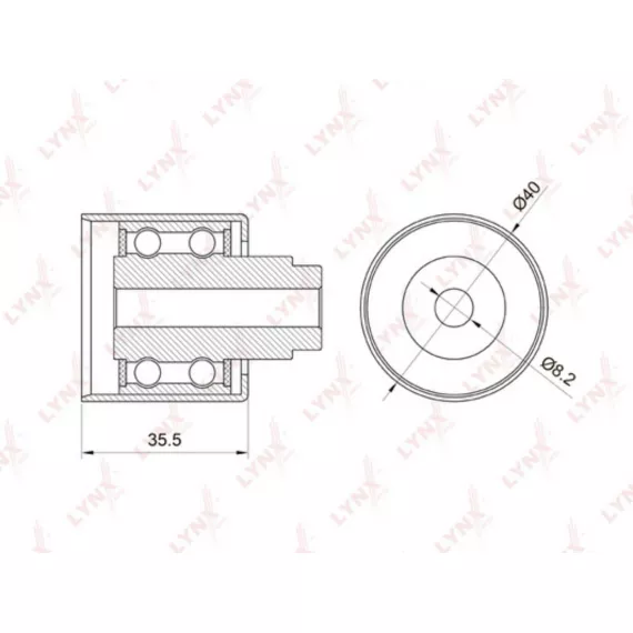 Ролик направляющий / ГРМ AUDI A3 1.9D-2.0D 00-12 / A4 1.9D-2.0D 01> / A5 2.0D 08> / A6 1.9D-2.0D 01-