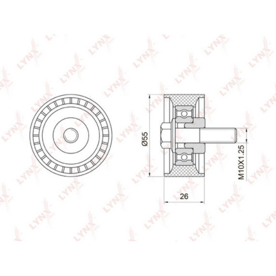 Ролик направляющий / ГРМ  Granta 1.6 11> / Kalina 1.4-1.6 04> / Priora 1.6 08> / Vesta 1.6 15> /