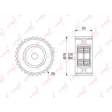 Ролик направляющий / ГРМ TOYOTA Mark 2(110) 2.5 00-07 / Brevis 2.5-3.0 01-07 / Crown 2.5-3.0 99-07 /