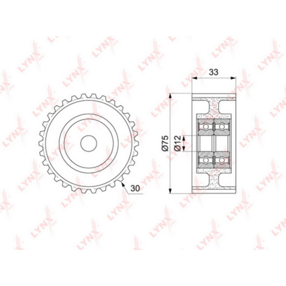 Ролик направляющий / ГРМ TOYOTA Mark 2(110) 2.5 00-07 / Brevis 2.5-3.0 01-07 / Crown 2.5-3.0 99-07 /