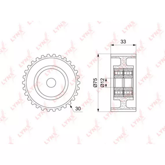 Ролик направляющий / ГРМ TOYOTA Mark 2(110) 2.5 00-07 / Brevis 2.5-3.0 01-07 / Crown 2.5-3.0 99-07 /