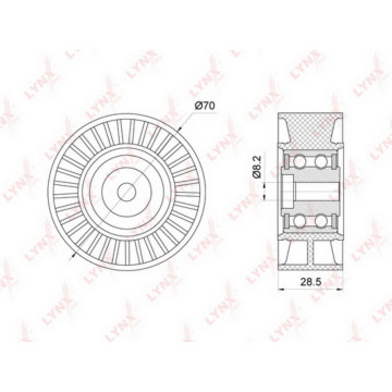 Ролик направляющий / приводной AUDI A4 1.9D-2.0D 00-15 / A4 Allroad 2.0D 09-16 / A5 2.0D 08-12 / A6