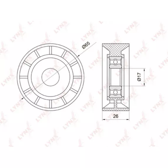 Ролик направляющий / приводной AUDI A4 2.7D-3.0D 05> / A5 2.7D-3.0D 07> / A6 2.7D-3.0D 04> / A7 3.0D