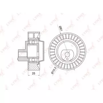 Ролик направляющий / приводной BMW 3(E36 / 46) 1.6-3.2 90-05 / 5(E34 / 9) 2.0-3.0 89-03 / 7(E38) 2.8