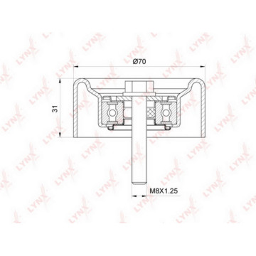 Ролик направляющий / приводной CHEVROLET Captiva 2.4 11> OPEL Antara 2.4 10> / Astra J 2.0 12> / In