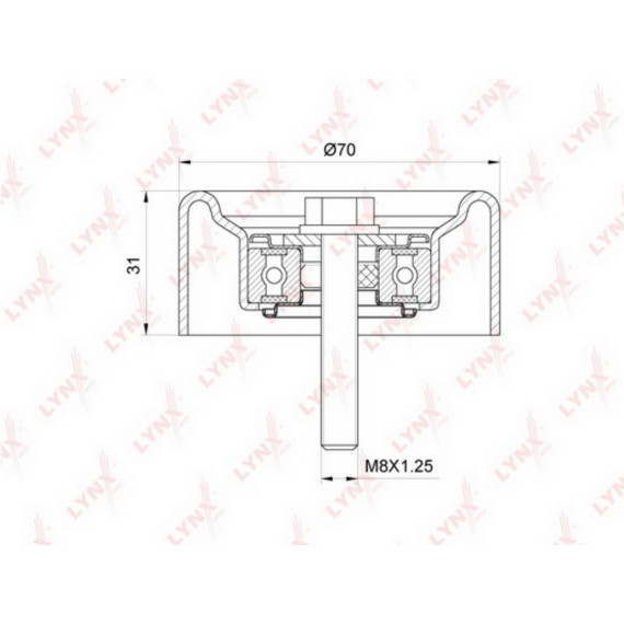Ролик направляющий / приводной CHEVROLET Captiva 2.4 11> OPEL Antara 2.4 10> / Astra J 2.0 12> / In