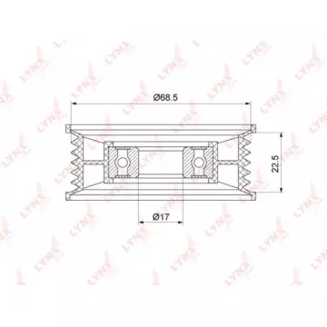 Ролик направляющий / приводной FORD Focus II-III 1.0-2.0 04> / B-Max 1.0-1.6 12> / C-Max I-II 1.8-2.
