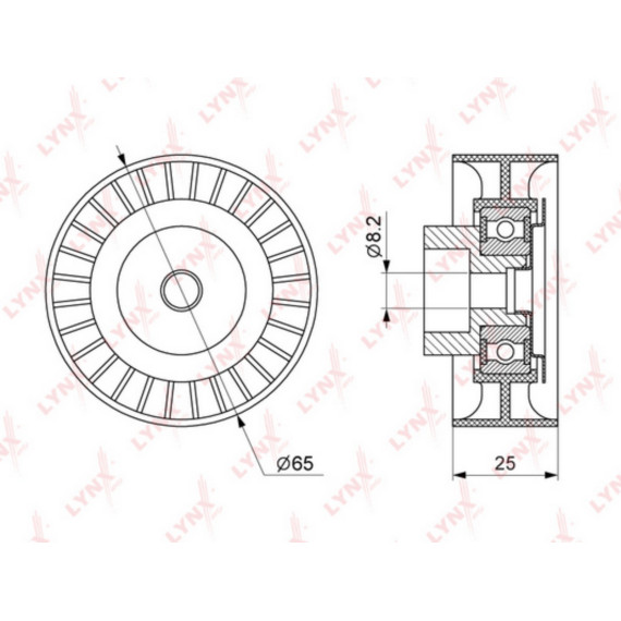 Ролик направляющий / приводной FORD Mondeo III 2.0-2.2D 00-07 / Transit 2.0-2.2D 06-14 / Transit Cus