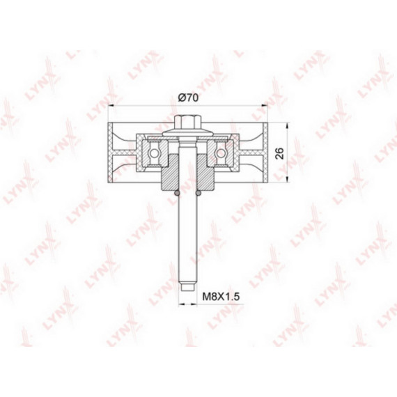 Ролик направляющий / приводной FORD Mondeo III-IV 1.8-2.0 00> / Galaxy/S-Max 2.0-2.3 06-15 VOLVO S8
