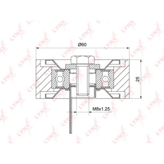 Ролик направляющий / приводной  Largus 1.6 12> RENAULT Logan I 1.4-1.6 04> / Duster 1.6 10> / S