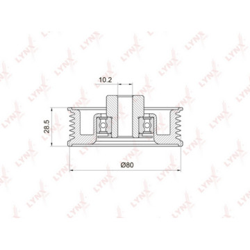 Ролик направляющий / приводной TOYOTA Auris(E150) 1.4 07> / Avensis(T25) 1.6-1.8 03-08 / Corolla(E12