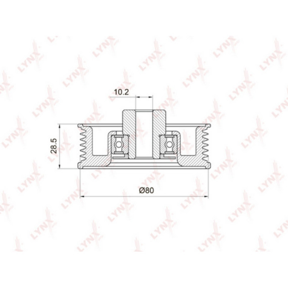 Ролик направляющий / приводной TOYOTA Auris(E150) 1.4 07> / Avensis(T25) 1.6-1.8 03-08 / Corolla(E12