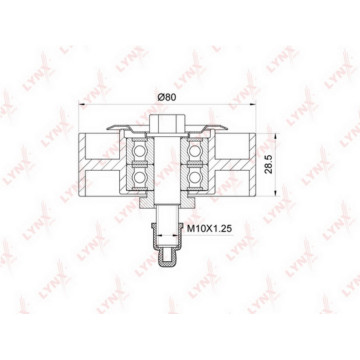 Ролик направляющий / приводной TOYOTA Land Cruiser Prado(120 / 150) 3.0D 02> / Hiace 2.5D-3.0D 01> /