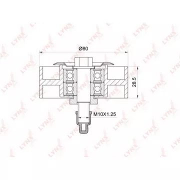 Ролик направляющий / приводной TOYOTA Land Cruiser Prado(120 / 150) 3.0D 02> / Hiace 2.5D-3.0D 01> /