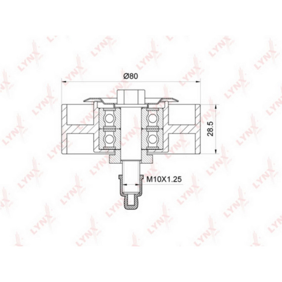 Ролик направляющий / приводной TOYOTA Land Cruiser Prado(120 / 150) 3.0D 02> / Hiace 2.5D-3.0D 01> /