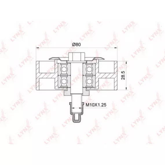 Ролик направляющий / приводной TOYOTA Land Cruiser Prado(120 / 150) 3.0D 02> / Hiace 2.5D-3.0D 01> /