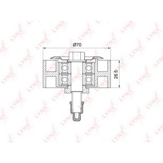 Ролик направляющий / приводной TOYOTA Land Cruiser Prado(120) 3.0D 00> / Dyna 2.5D-3.0D 01> / Fortun