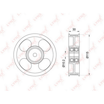 Ролик направляющий / приводной TOYOTA Land Cruiser Prado(120) 4.0 02-09 / RAV 4 III 2.0-2.4 05>