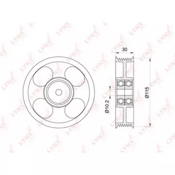 Ролик направляющий / приводной TOYOTA Land Cruiser Prado(120) 4.0 02-09 / RAV 4 III 2.0-2.4 05>