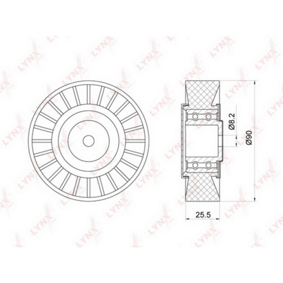 Ролик направляющий / приводной VW LT 2.5D 96-06 / Transporter IV 2.0-2.5D 90-03