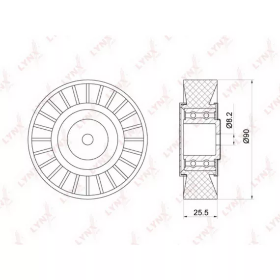 Ролик направляющий / приводной VW LT 2.5D 96-06 / Transporter IV 2.0-2.5D 90-03