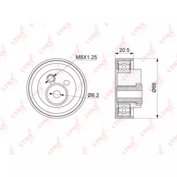 Ролик натяжного механизма / ГРМ AUDI 80 2.3 91-94 / 100 2.3 90-94 / A6 2.3 94-95