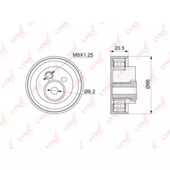 Ролик натяжного механизма / ГРМ AUDI 80 2.3 91-94 / 100 2.3 90-94 / A6 2.3 94-95