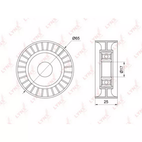 Ролик натяжного механизма / приводной AUDI A3 1.4-1.6 03-12 CITROEN C4 I 2.0 04-07 / C5 I-II 1.8-2.