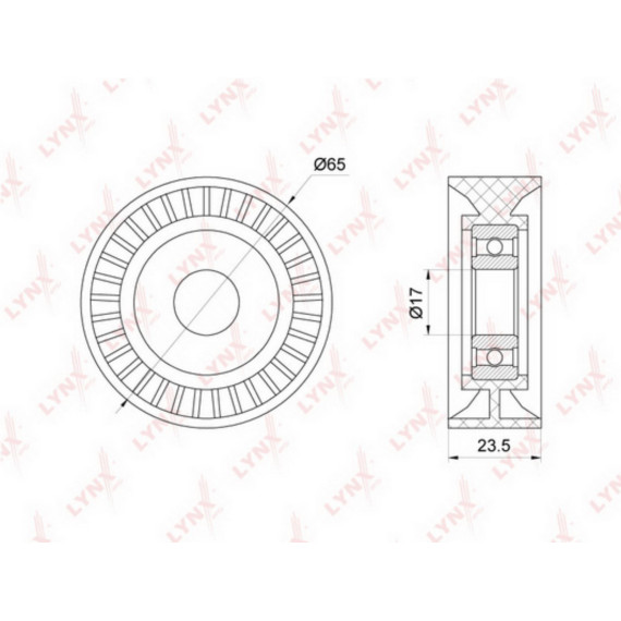 Ролик натяжного механизма / приводной AUDI A3 1.8-2.0 04-12 / TT 1.8-2.0 08-14 SKODA Octavia(1Z) 1.