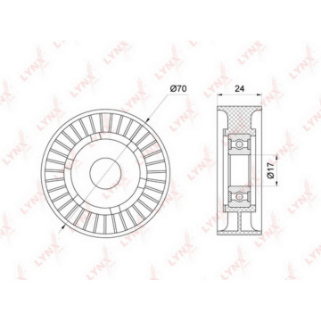 Ролик натяжного механизма / приводной AUDI A4 1.8-2.0 07-15 / A5 1.8-2.0- 07> / Q5 2.0 08> VW Amaro