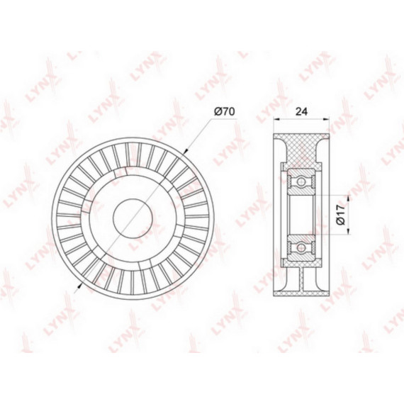 Ролик натяжного механизма / приводной AUDI A4 1.8-2.0 07-15 / A5 1.8-2.0- 07> / Q5 2.0 08> VW Amaro