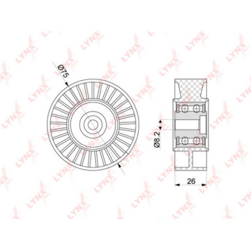 Ролик натяжного механизма / приводной AUDI A4 2.7D-3.0D 04-12 / A5 2.7D-3.0D 07-12 / A6 2.7D-3.0D 04