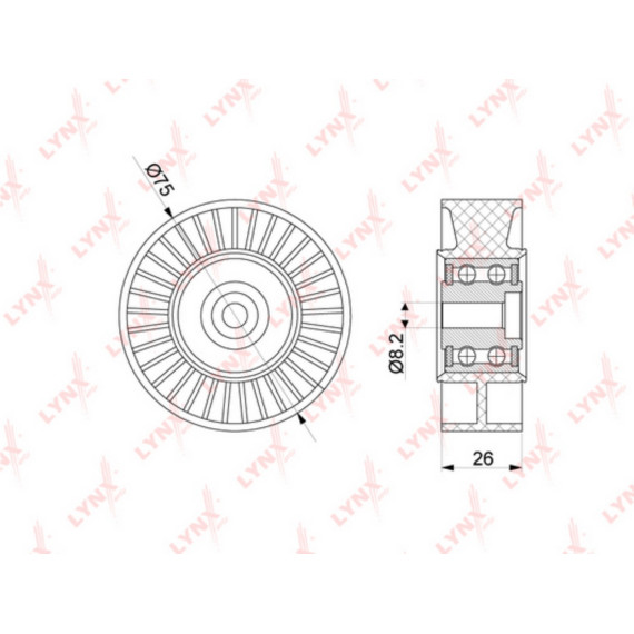Ролик натяжного механизма / приводной AUDI A4 2.7D-3.0D 04-12 / A5 2.7D-3.0D 07-12 / A6 2.7D-3.0D 04