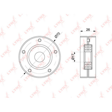 Ролик натяжного механизма / приводной CHEVROLET Aveo 1.2-1.4 11> / Cruze 1.4 12> OPEL Agila A 1.0-1